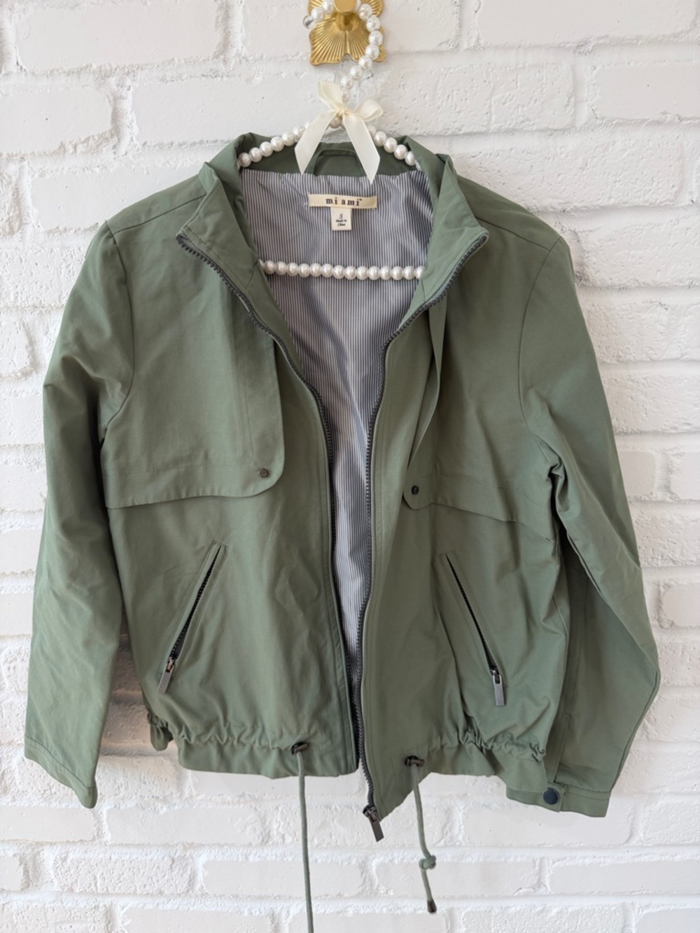 Francesca's Collections Olive Green Utility Jacket